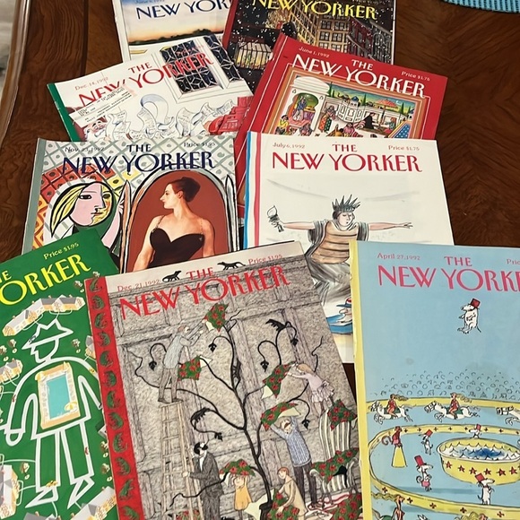 Vintage New Yorker Magazine Covers Only 1992 Set of 41 Artwork Frameable Gifts - Picture 5 of 6